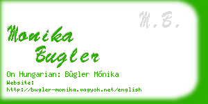 monika bugler business card