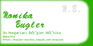 monika bugler business card